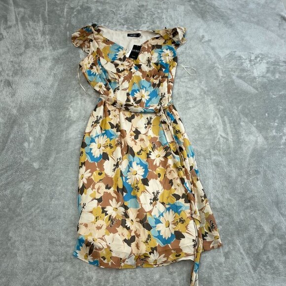Lauren Ralph Lauren Floral Print Belted Georgette Dress 16W Polyester  NWT 6144 - Picture 2 of 10
